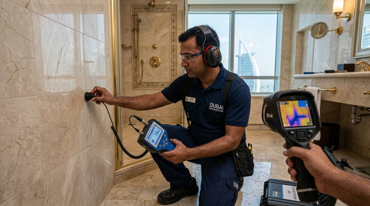 Hairline PVC Tee Crack & Concealed Drain Leak in Ajman