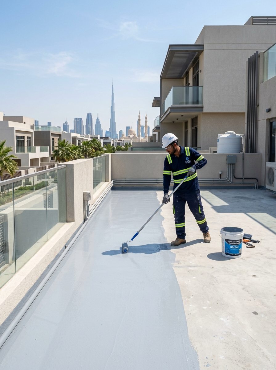 Flat Roof & Parapet Water Ingress After Rains in Ajman